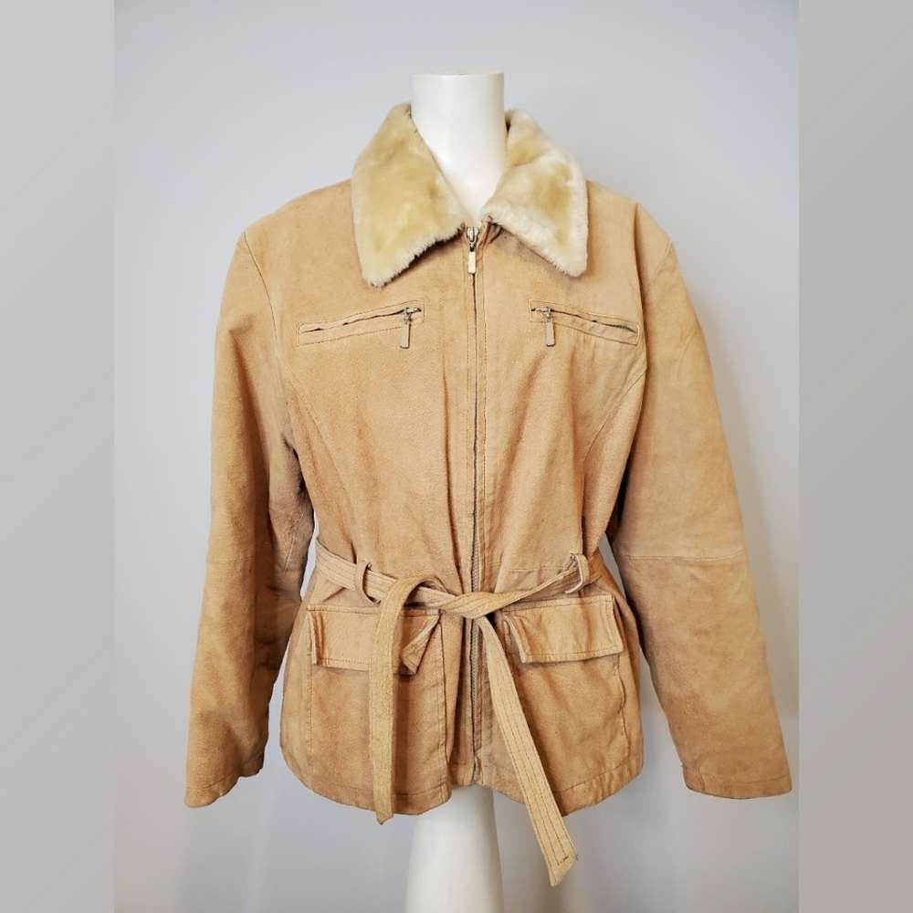 Rue 21 Optima Tan Suede Leather Jacket